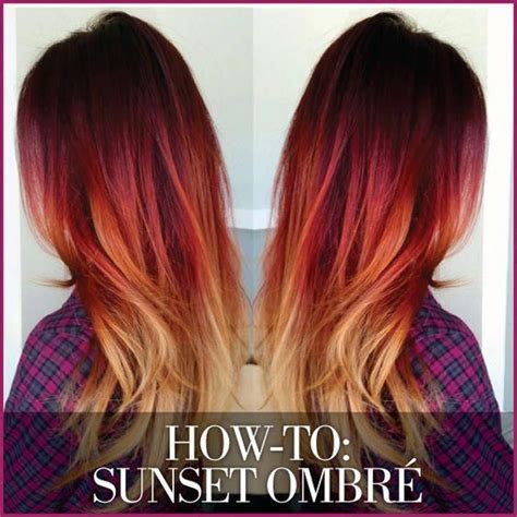 Natural Sunset Ombre Hair Ombrehaircobre Sunset Hair Sunset Hair