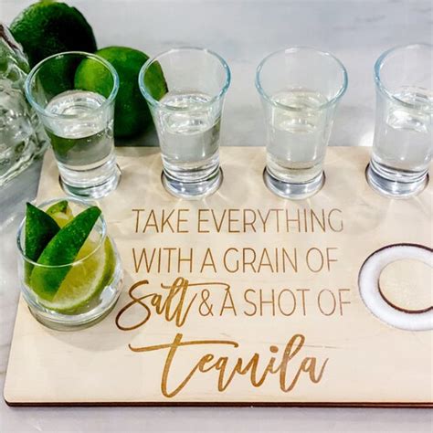 Personalized Tequila Shot Flight Charcuterie Board Tequila Etsy