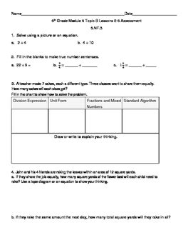 Grade 5, module 4 (vocabulary). 5th Grade EngageNY/Eureka Math Module 4 Topic B Quiz ...