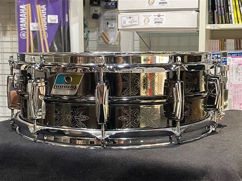 Ludwig 1979 81 No450 Supraphonic Black Beauty Engraved Snare Drum