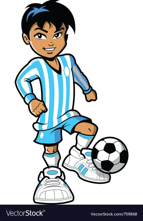 Cartoon Soccer Football Player Vector Art Download Score