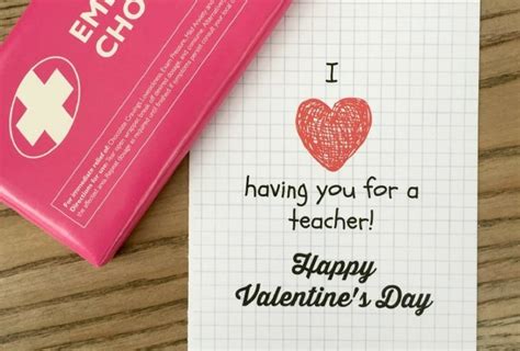Teacher Valentines Day Card Free Printable