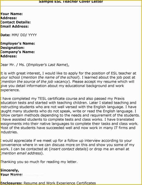 Teacher Cover Letter Template Free Of Pin By Jack On Teacher Cover
