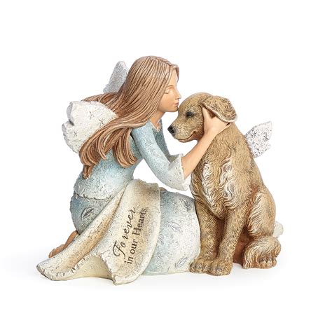 Angel With Dog Memorial Figurine The Catholic Company