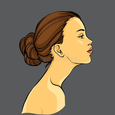 Profile Of Elegant Woman Stock Vector Illustration Of Comics 66931795