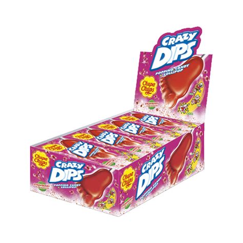 Crazy Dips Erdbeer 24er Kassendisplay Chupa Chups