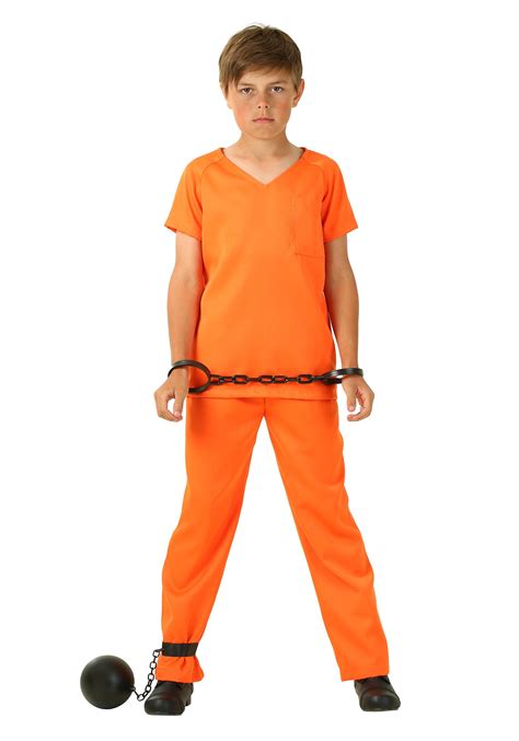 Boys Orange Prisoner Costume