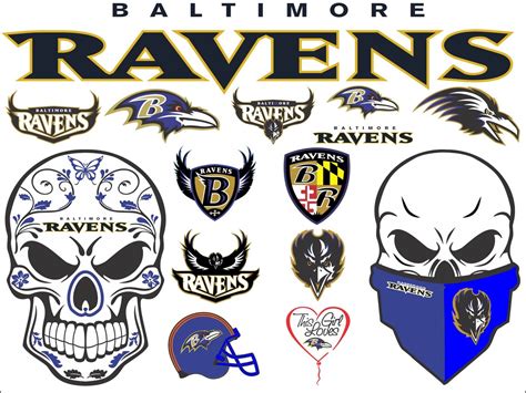 Baltimore Ravens Svg Nfl Football Bundle Clipart Stencil Etsy