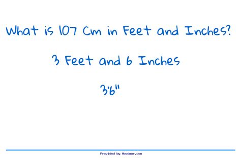 What Is 107 Cm In Feet And Inches