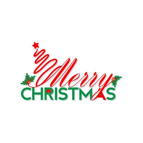 Merry Christmas Typography Mnemonics Design Christmas Design Art Png