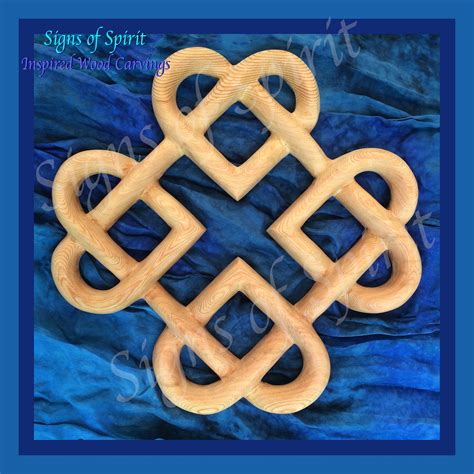Four Hearts Squared Celtic Love Knot Lifetime Of Love Knot Etsy In