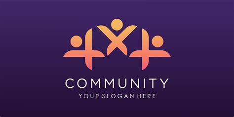 People Community Logo Vector Design Logo Template Can Represent Unity