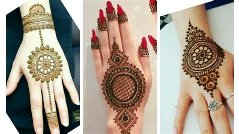 A gol tikki mehndi design is a subtle way to update your signature look. Simple100 Mehndi Designs for Hands - Gol Tikki Mehendi Design 2020- Arabic Mehndi Back Hand ...