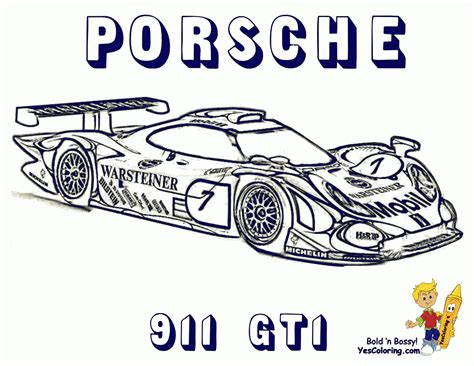 Porsche Gt Rs Coloring Pages