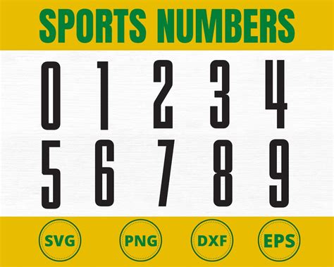 Sport Numbers Svg Jersey Numbers Svg Football Numbers Svg Etsy