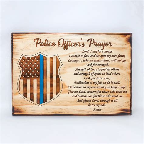 Police Officer Prayer Plaque Policeman T Police Officer Etsy