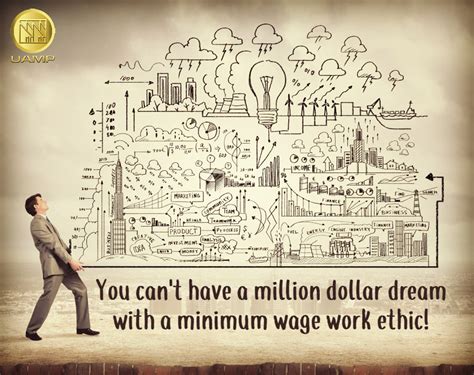 You Cant Have A Million Dollar Dream With A Minimum Wage Work Ethic Uamp Quoteoftheday Do