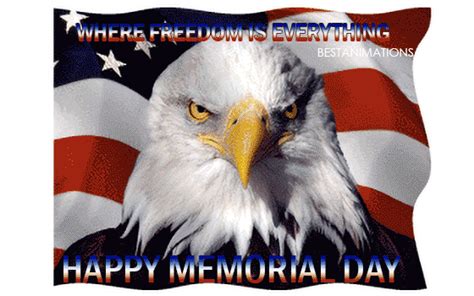 Happy Memorial Day Eagle Flag
