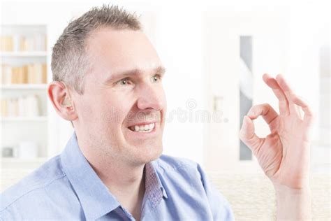 Deaf Man Using Sign Language Stock Image Image Of Signing Healthcare