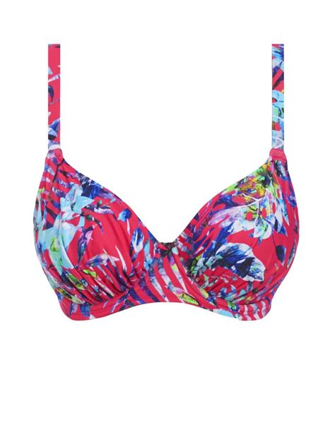 Fantasie Fiji Uw Gathered Full Cup Bikini Top 6540 New Swimwear Multi