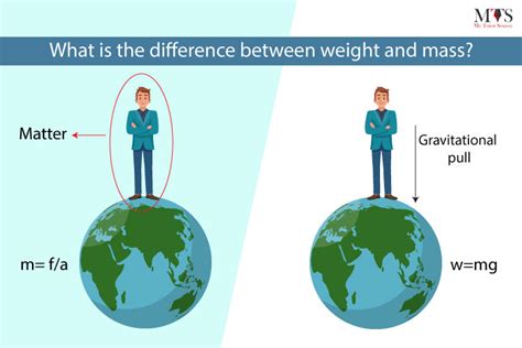 Differences Between Mass And Weight Overall Science