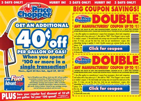 Double Coupons Up To 1 At Price Chopper Through Saturday Shopportunist