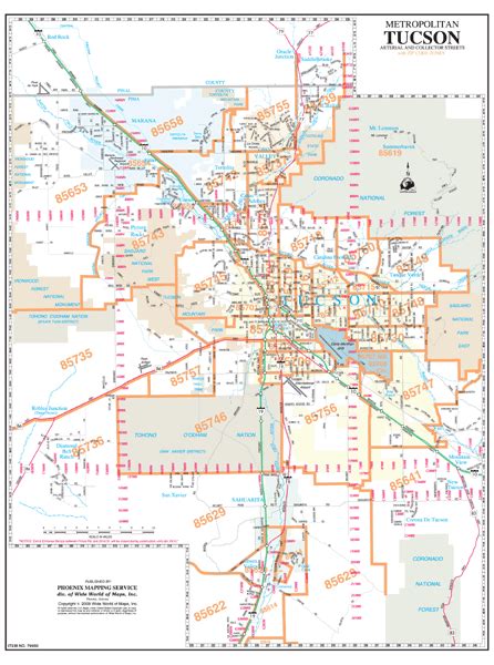 34 Zip Code Map Tucson Maps Database Source