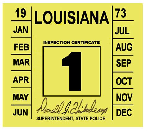 1973 Louisiana Inspection Sticker 2000 Bob Hoyts