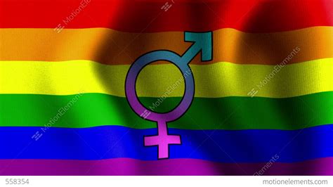 Waving Rainbow Flag Bisexual Stock Animation 558354