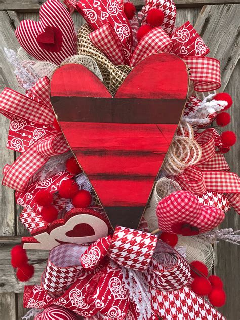 Valentine Wreath, Valentine Swag, Valentine Decor, Valentine Door, Love Wreath, Love Decor ...