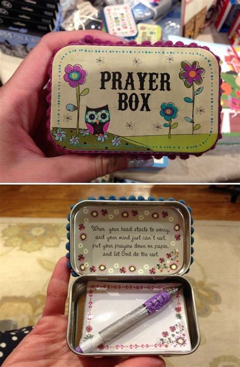 And a prayer for a spouse. DIY Prayer Boxes made from Altoids tin: When your heart starts to worry, and your mind can't ...
