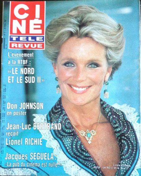 Linda Evans Cine Tele Revue Magazine 23 April 1987 Cover Photo France