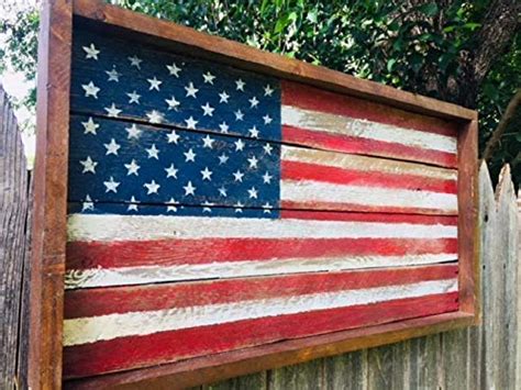 Usa Wooden Flag Wooden American Flag Wall Decor Wood