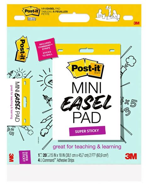 Post It® Super Sticky Mini Easel Pad 381 X 457 Mm 20 Sheetspad 1 Pad White Premium Self