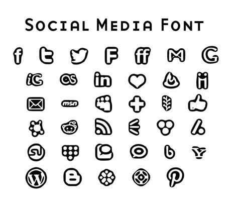 Social Media Icon Font 24150 Free Icons Library