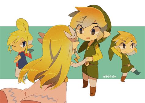 Tokuura Link Princess Zelda Tetra Toon Link Toon Zelda Nintendo The Legend Of Zelda The