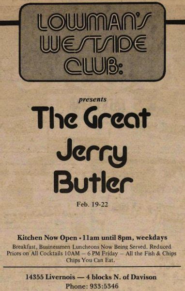 Jerry Butler The Concert Database