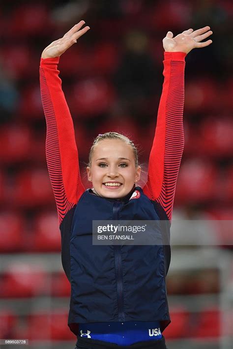 Us Gymnast Madison Kocian Competes In The Womens Uneven Bars Event