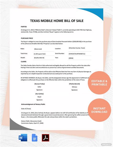 Free Texas Bill Of Sale Forms Pdf Word Eforms Free Texas Bill Of Sale Forms Pdf Word