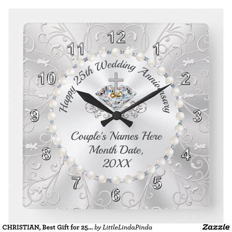 A 25th wedding anniversary or silver anniversary is certainly something to be celebrated. CHRISTIAN, Best Gift for 25th Wedding Anniversary Square ...