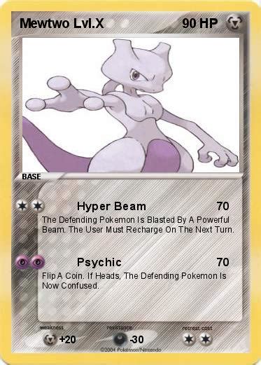 Pokémon Mewtwo Lvl X Hyper Beam My Pokemon Card