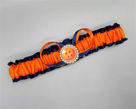 dragon ball z goku themed star lace bridal wedding garter set gracefulgarters