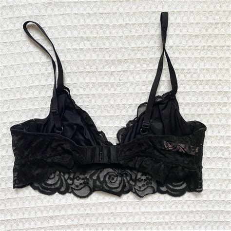 pink victoria s secret intimates and sleepwear pink victorias secret black lace bralette medium