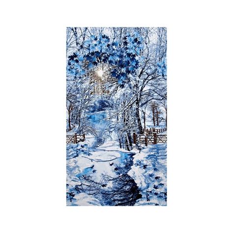 Timeless Treasures Scenic Snow Fall 24 Panel Winter Art Quilts