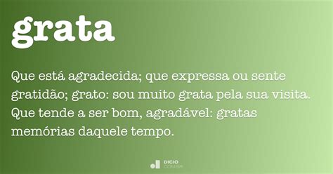 Grata Dicio Dicionário Online De Português