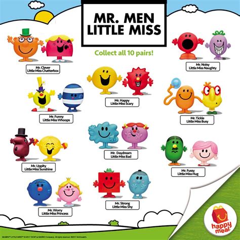 Mcdonalds Happy Meal Toys November 2017 Mr Men Little Miss Kids