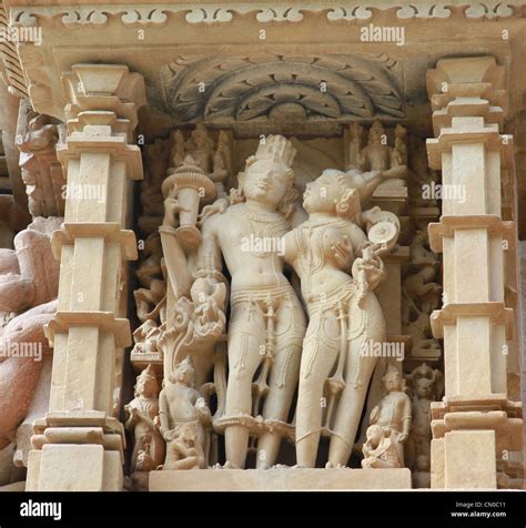 Khajuraho Temple Carvings Stock Photo Alamy