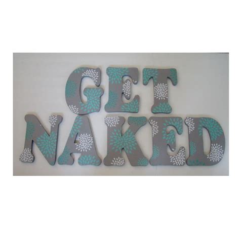 Wood Letters Decorated Letters GET NAKED Etsy