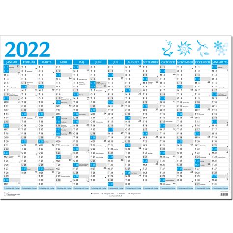 Vægkalender 2022 Kalenderbutik