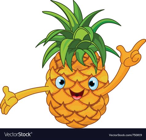 Pineapple Character Royalty Free Vector Image Vectorstock